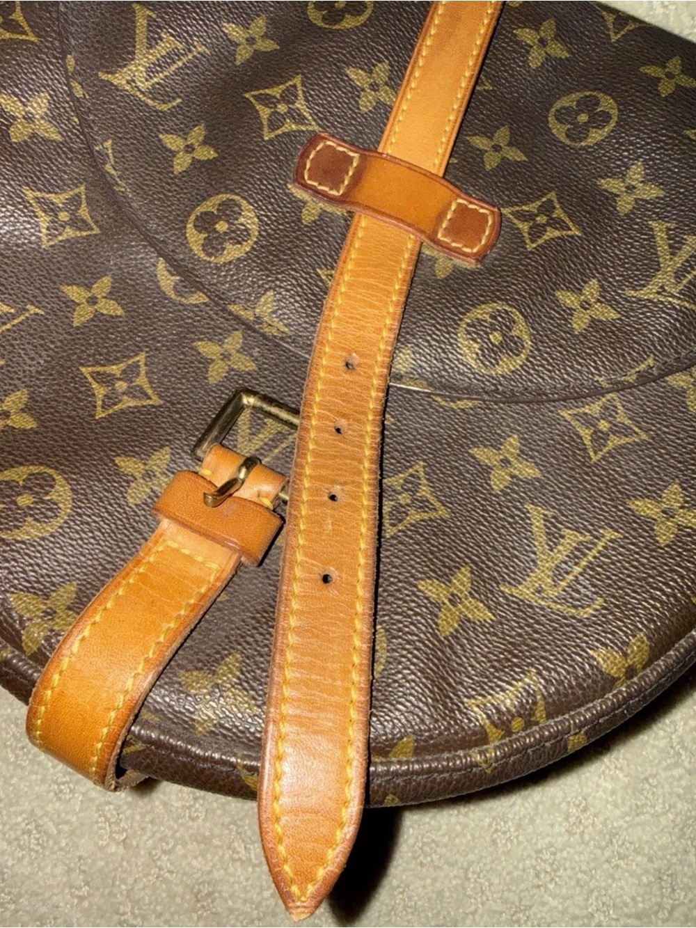 Louis Vuitton Monogram Crossbody Saddle Bag in Brown and Tan GM - Picture 7 of 9